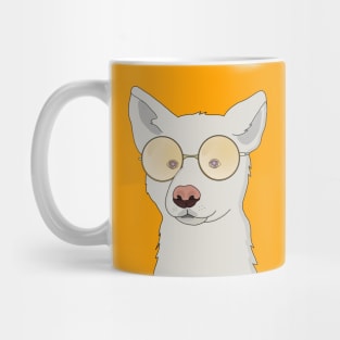 A Puppy Wearing Round Glasses Mug